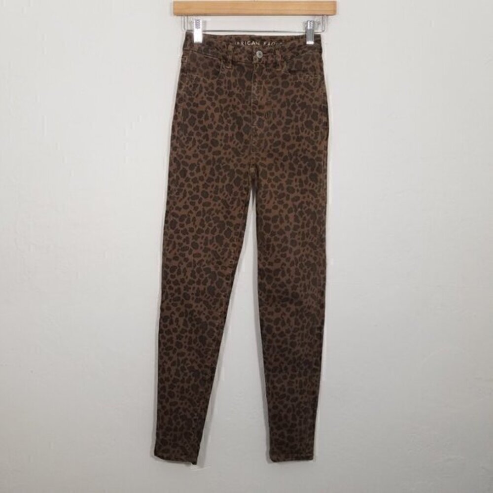 American Eagle Curvy Super Hi-Rise Jegging Animal Print Jeans Next Level Stretch